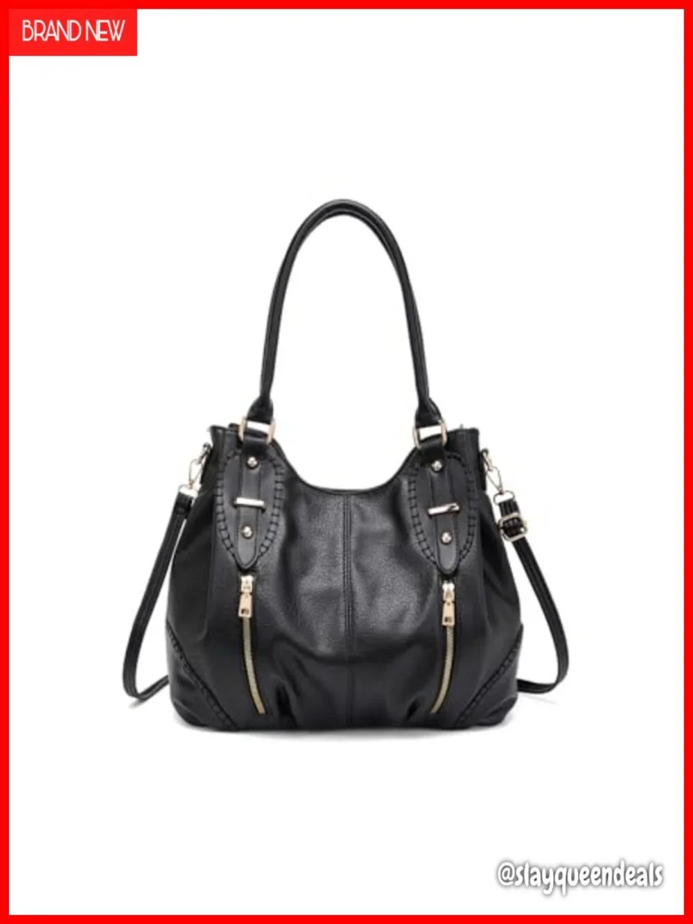 Vintage PU Leather Hobo Tote Bag Satchel Purse with Adjustable Strap Women